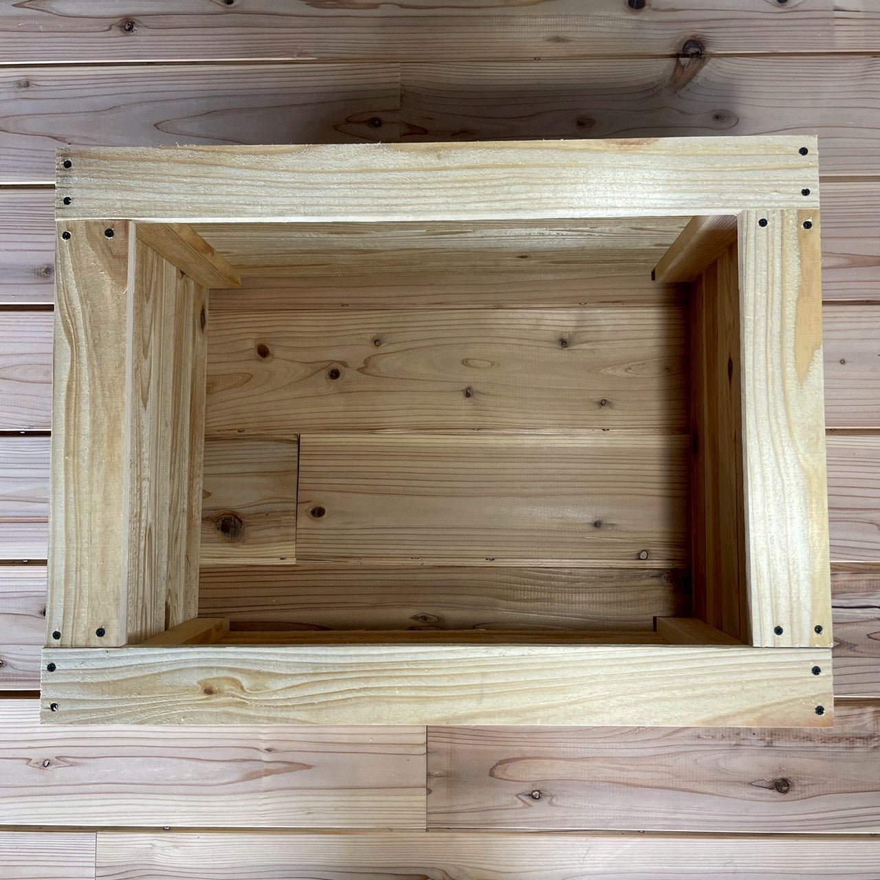 ビオトープ用木枠／杉荒板（タライ36L用） - 丹波とめだか「とと」