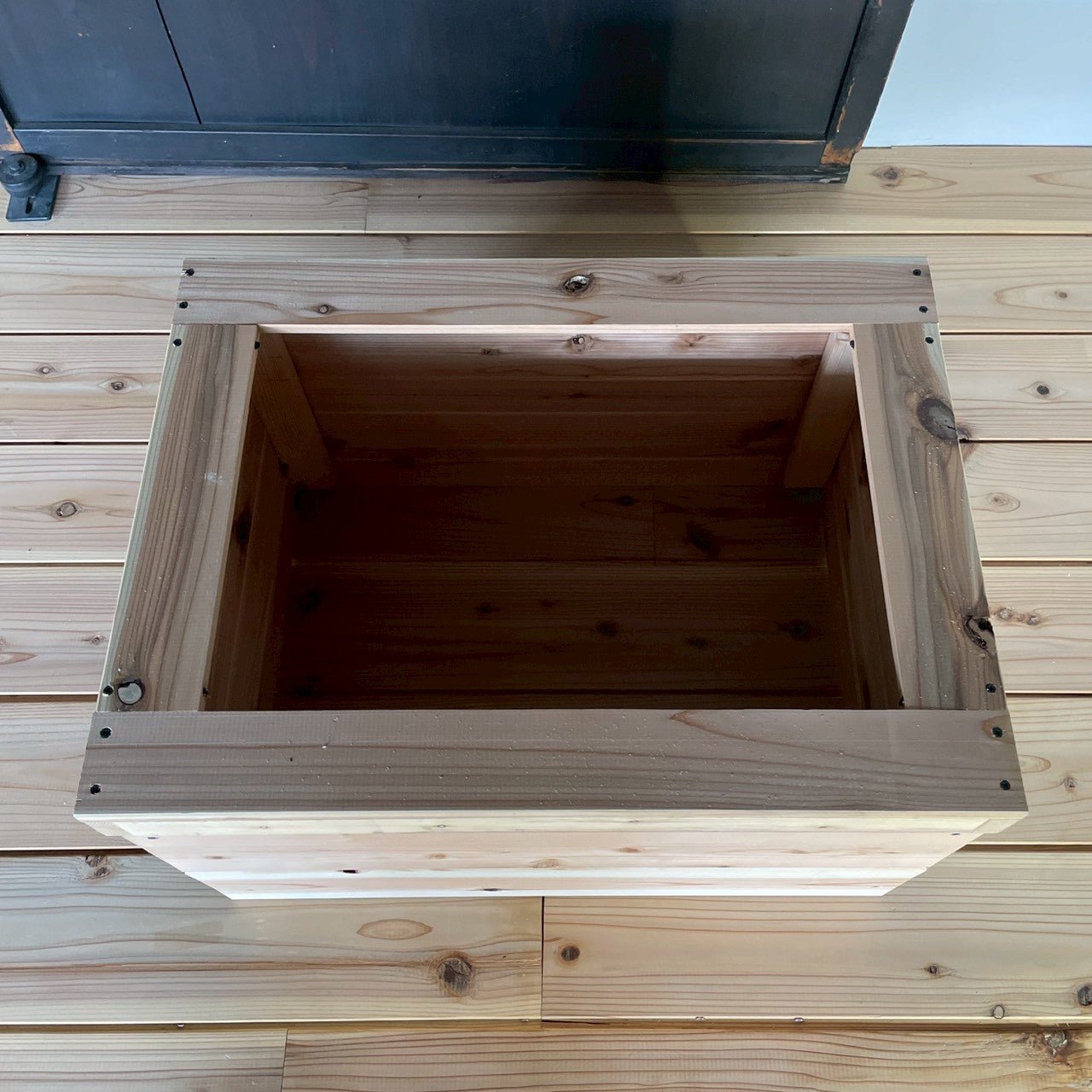 ビオトープ用木枠／杉羽目板（タライ36L用） - 丹波とめだか「とと」