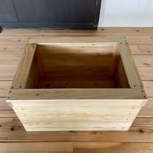 ビオトープ用木枠／杉荒板（タライ36L用）