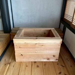 ビオトープ用木枠/杉羽目板(タライ36L用)